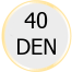 40 DEN: DEN je jednotka, ktorá určuje hrúbku priadze. Hodnota sa vypočíta na základe hmotnosti priadze na danú dĺžku. Čím je hodnota DEN nižšia, tým sú pančuchy jemnejšie. 15 - 40 DEN - pre každodenné použitie. 40 DEN: DEN je jednotka, ktorá určuje hrúbku priadze. Hodnota sa vypočíta na základe hmotnosti priadze na danú dĺžku. Čím je hodnota DEN nižšia, tým sú pančuchy jemnejšie. 15 - 40 DEN - pre každodenné použitie.