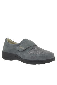 Dámske zdravotné topánky Varomed Tallinn, šedá, na suchý zips, pre hallux valgus a citlivé nohy ꟾ Diapra.sk - zdravá a pohodlná obuv