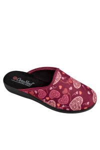 Dámske červené papuče so srdiečkami Mjartan 607-LA117 ꟾ diapra.sk
