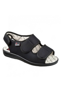 Pánska obväzová papuča Mjartan 526, čierna, na suchý zips, letná ꟾ Diapra.sk - pohodlná zdravotná obuv