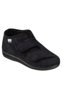 Ortopedická obuv Ortomed 650, čierna, členková, na suchý zips ꟾ Diapra.sk - zdravá a pohodlná obuv
