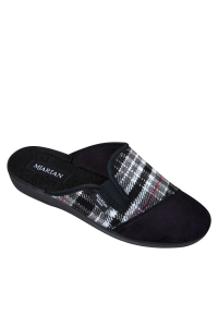 Pánske papuče Mjartan 6057, čierne, textil s gumkou, PU podrážka ꟾ Diapra.sk - zdravotná obuv za najlepšiu cenu