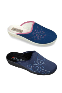 Dámske papuče 2 páry - modré + modré Obrázok pre Dámske papuče 2 páry - modré + modré