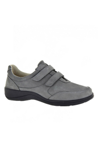 Dámska zdravotná obuv Varomed Catania, šedá, prírodná useň, na suchý zips, pre citlivé nohy ꟾ Diapra.sk - pohodlná zdravotná obuv