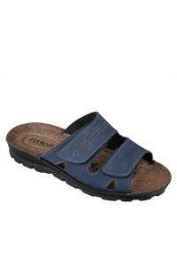 Pánske šľapky modré na suchý zips ꟾ diapra.sk - zdravá a pohodlná obuv