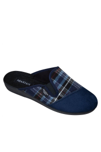 Pánska papuča Mjartan 6057, modrá, textil s gumkou, PU podrážka ꟾ Diapra.sk - zdravotná obuv za najlepšiu cenu