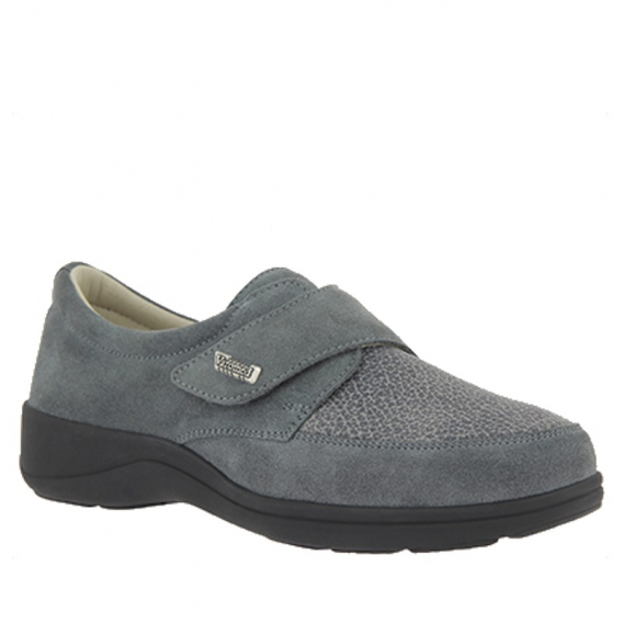 Dámske zdravotné topánky Varomed Tallinn, šedá, na suchý zips, pre hallux valgus a citlivé nohy ꟾ Diapra.sk - zdravá a pohodlná obuv