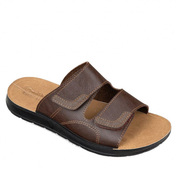 Ortomed 2707 - pánske šľapky hnedé ꟾ diapra.sk 