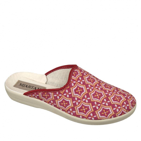 Dámske červené papuče so vzorom Mjartan 607-LC101-L26-B
