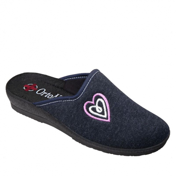 Dámske tmavomodré papuče so srdiečkom Mjartan 6057-L238-133 ꟾ diapra.sk