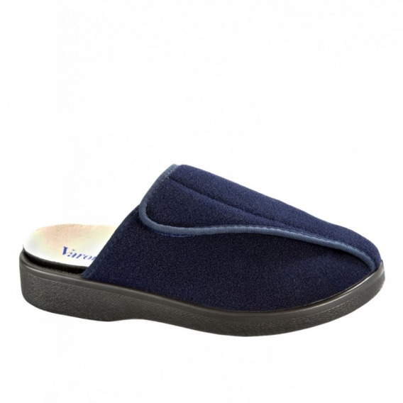 Dámska a pánska zdravotná obuv Varomed Bali, modrá, na suchý zips, pohľad z boku ꟾ Diapra.sk - kvalitná zdravotná obuv