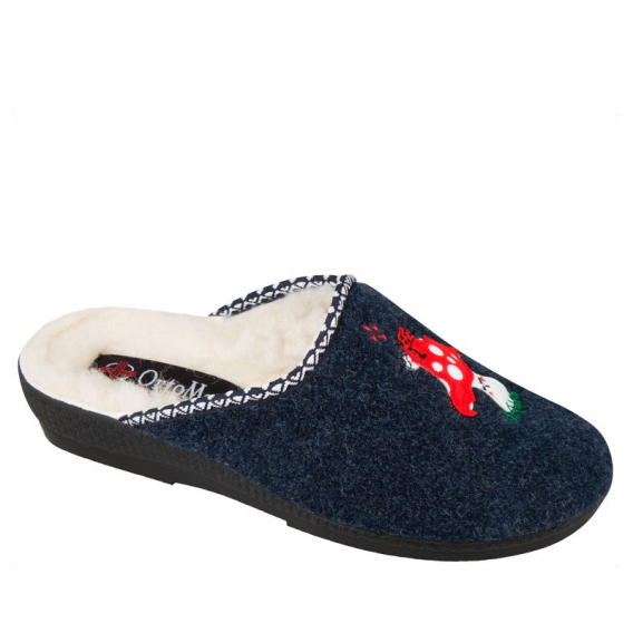 Dámske papuče hríbik, tmavomodré ꟾ diapra.sk