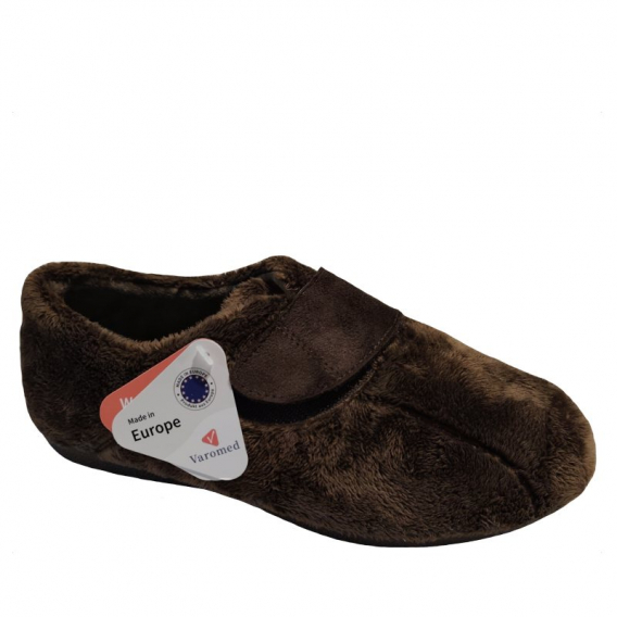 Florett papuče 02668 hnedé, suchý zips ꟾ Diapra.sk - Zdravá a pohodlná obuv