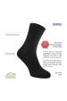 DURSIL pánske rebrované ponožky s aktívnymi iónmi striebra, čierna, zdravotný lem, spevnená špica a päta, popis ꟾ Diapra.sk - pohodlná zdravotná obuv